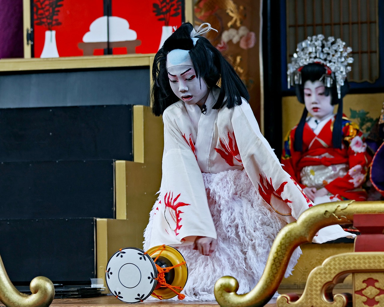 親子たわむる